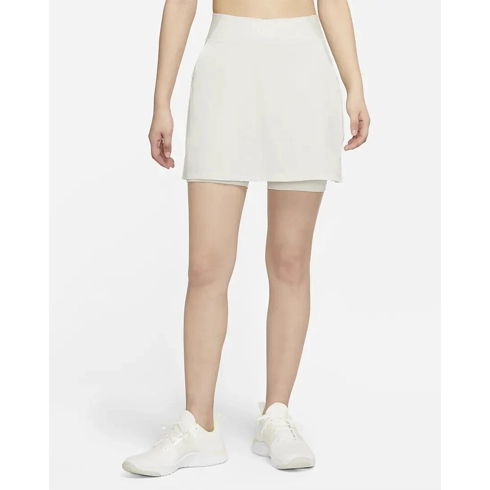 Nike Bliss Luxe Womens Training Skort L Khaki Tan Athletic Lined DA0159 Tennis